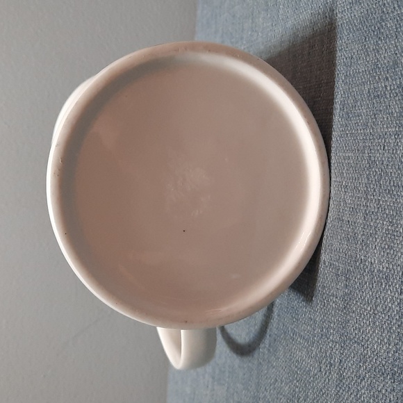 Pitcher Vase Jug White Ceramic Porcelain Blue Edge Simple Montana Rustic New - Picture 7 of 7